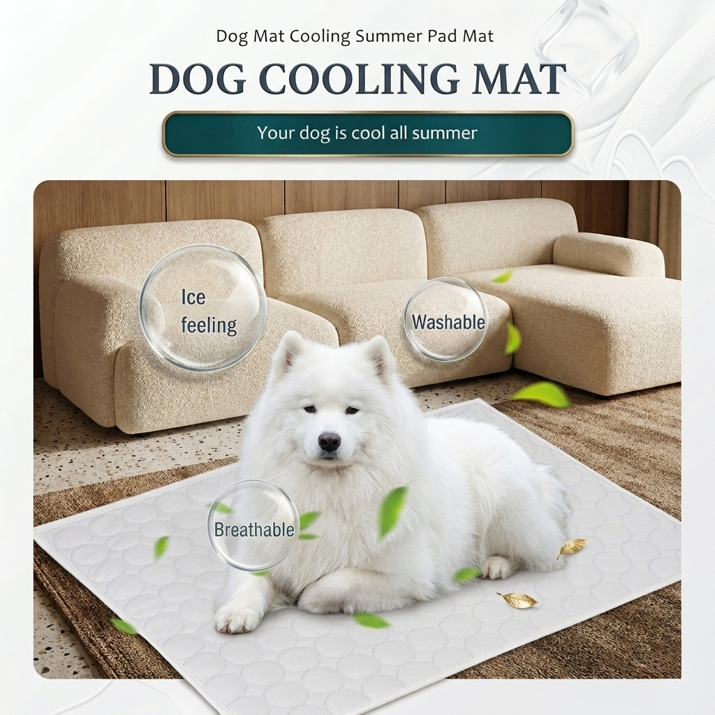 Cooling Dog Bed Mat - Gel, No Ice or Plugs