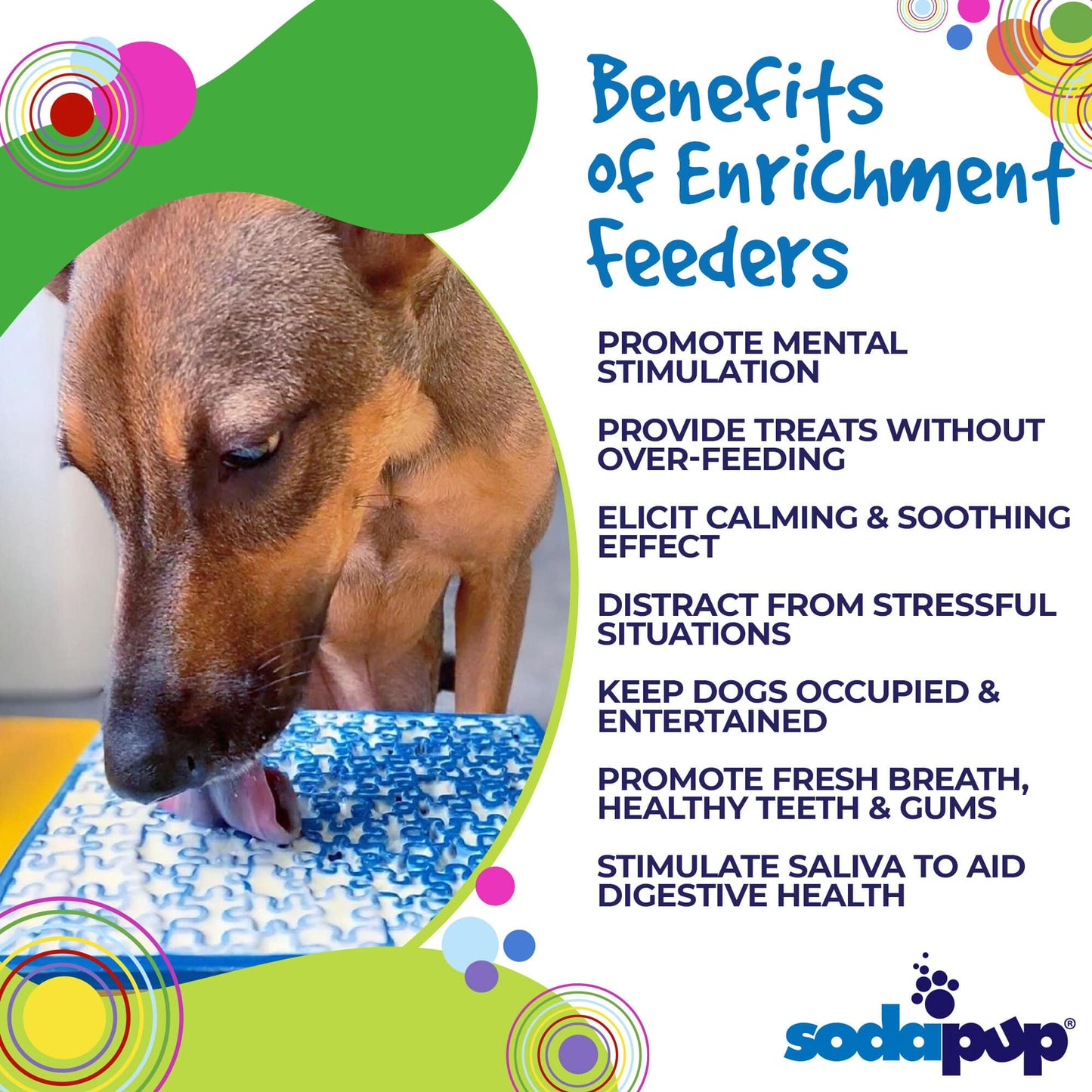 Dog & Cat Lick Mat - Jigsaw Enrichment, Slow Feeder