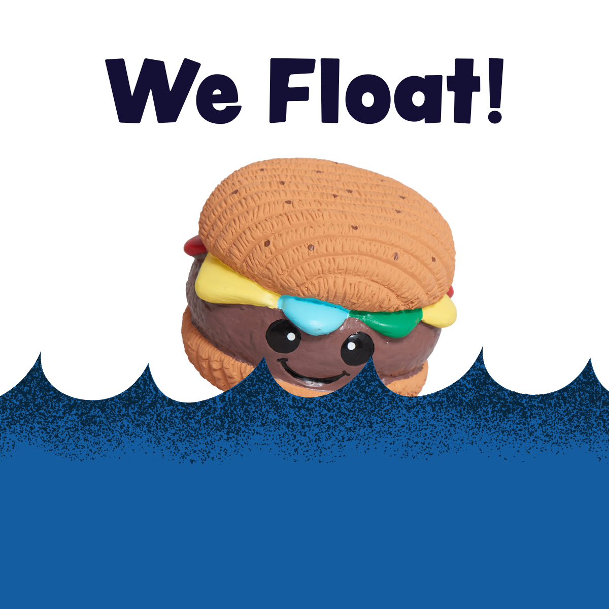Dog Ball Toy - Hamburger Shape, Latex, Squeaky