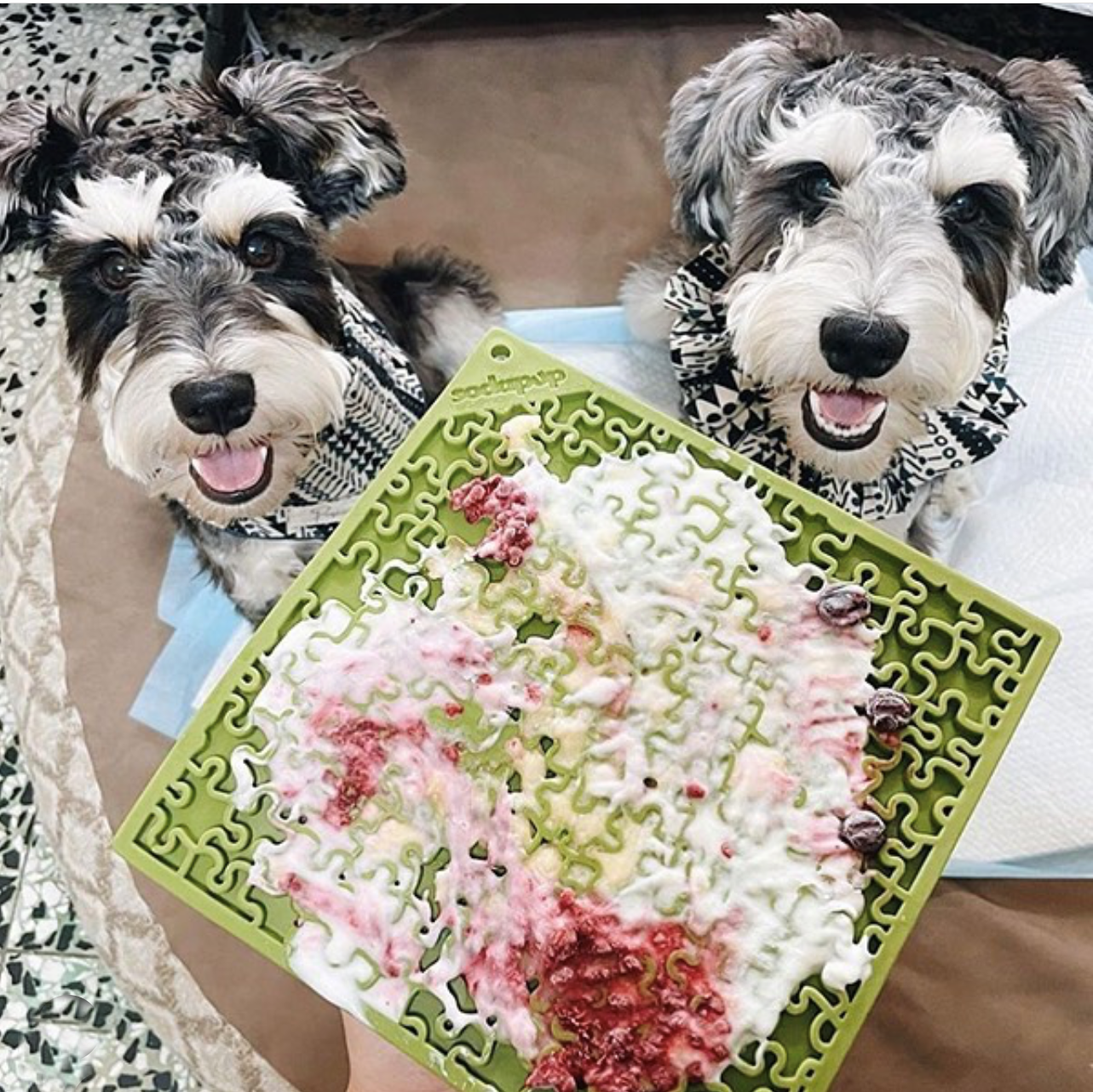 Dog & Cat Lick Mat - Jigsaw Enrichment, Slow Feeder
