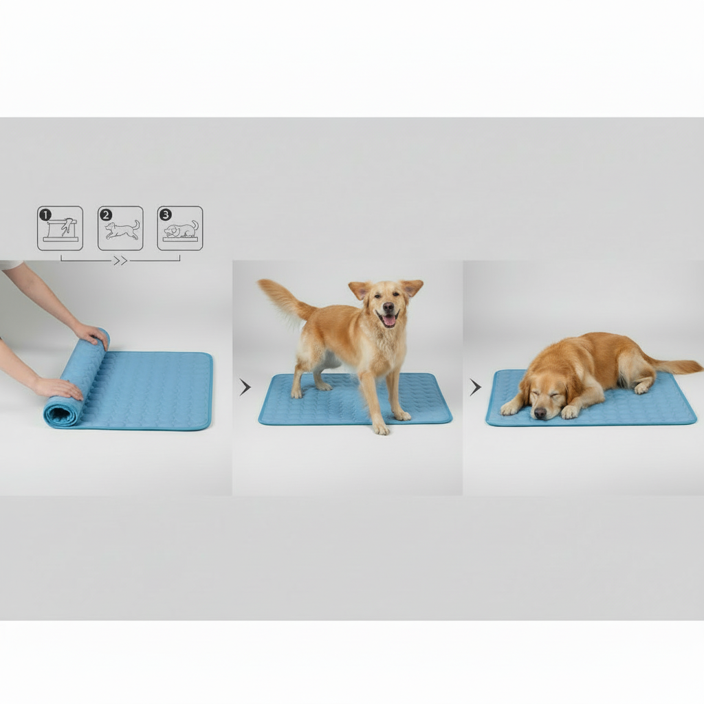 Cooling Dog Bed Mat - Gel, No Ice or Plugs