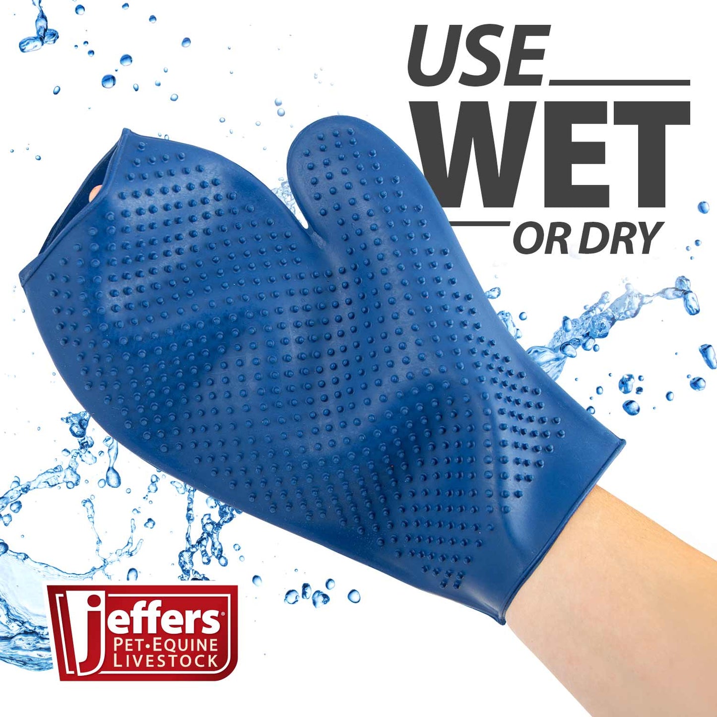 Dog & Cat Grooming Glove - Rubber, De-Shedding