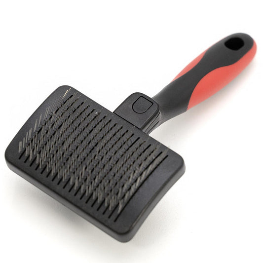 Dog & Cat Slicker Brush - Self-Cleaning, Retractable Pins