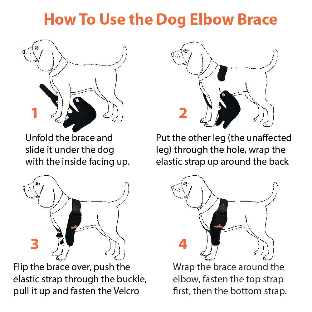 Dog & Cat Elbow Brace - Joint Support, Left/Right/Both